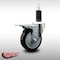 Service Caster 4'' SS Black Poly Swivel 1-1/4'' Expanding Stem Caster Total Lock Brake SCC-SSEXTTL20S414-PPUB-BLK-114 - alternate 3